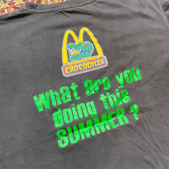 McDonalds Crocodiles T Shirt Mens Graphic Tee Summer Vacation L black - Picture 4 of 5